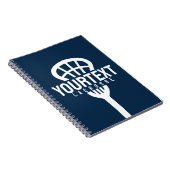 Lacrosse Speler AANGEPASTE TEKST Team Mesh Sport S Notitieboek (Rechterzijde)