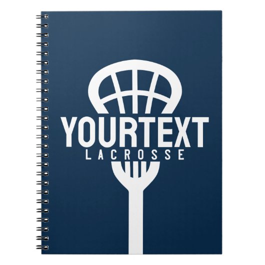 Lacrosse Speler AANGEPASTE TEKST Team Mesh Sport S Notitieboek (Voorkant)