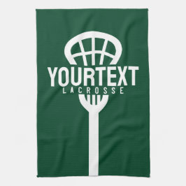 Lacrosse Speler Aangepaste Tekst Team Mesh Sportst Theedoek