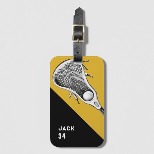 Lacrosse-speler Bagagelabel (Voorkant (verticaal))