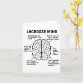 Lacrosse Speler Brein Grappig Lacrosse Joke Jongen Kaart (Gele Bloem)