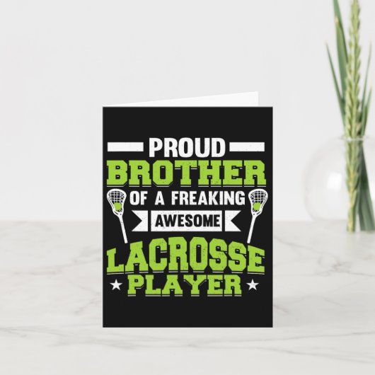 Lacrosse speler coach broer kaart (Voorkant)