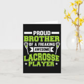 Lacrosse speler coach broer kaart (Gele Bloem)