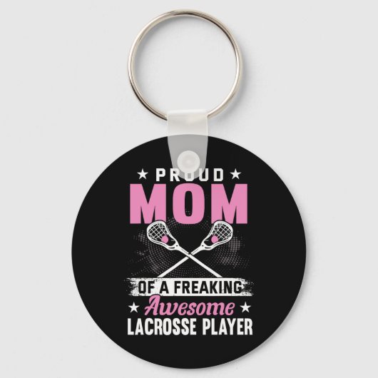 Lacrosse speler coach moeder sleutelhanger (Voorkant)