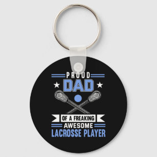 Lacrosse Speler Coach Vader Sleutelhanger