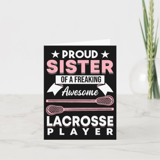 Lacrosse speler coach zus 1 kaart (Voorkant)
