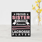 Lacrosse speler coach zus 1 kaart (Gele Bloem)