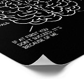 Lacrosse-speler denkt Gezegden Brain Funny Christm Poster (Hoek)