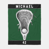 Lacrosse Speler Fleece Deken (Voorkant)