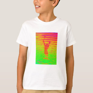 Lacrosse Speler Foto Kunst Kleurrijke Sport Plezie T-shirt