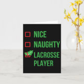 Lacrosse-speler Funny Pyjama Kerstcadeau  Kaart (Gele Bloem)