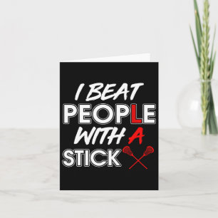Lacrosse speler Funny T-shirt Lax I verslaat mense Kaart