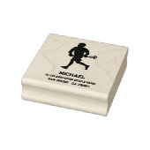 Lacrosse speler gepersonaliseerd rubberstempel (Stempel)