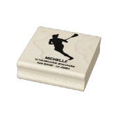 Lacrosse speler gepersonaliseerd rubberstempel (Stempel)