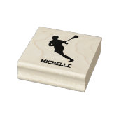 Lacrosse speler gepersonaliseerd rubberstempel (Stempel)