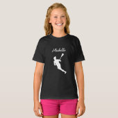 Lacrosse speler gepersonaliseerde naam t-shirt (Voorkant volledig)