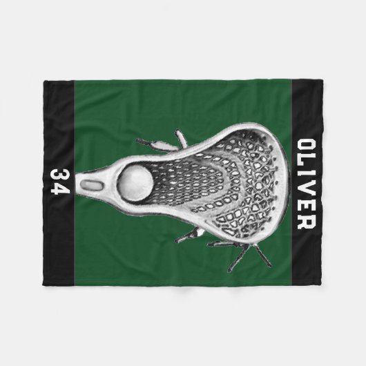 Lacrosse Speler Gift Ideeën Fleece Deken (Voorkant (Horizontaal))