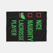 Lacrosse Speler Grappig Pyjama Kerstcadeau Fleece Deken (Voorkant (Horizontaal))