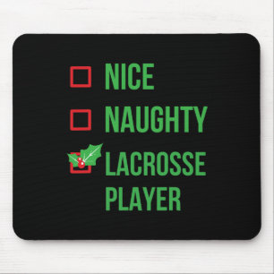 Lacrosse Speler Grappig Pyjama Kerstcadeau Muismat