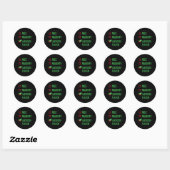 Lacrosse Speler Grappig Pyjama Kerstcadeau Ronde Sticker (Vel)