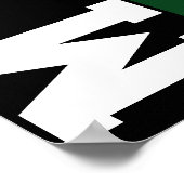 Lacrosse speler groen poster (Hoek)