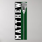 Lacrosse speler groen poster (Voorkant)