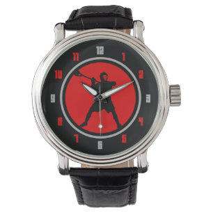 Lacrosse Speler horloge -rood / zwart