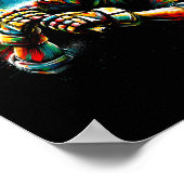 Lacrosse Speler Illustratie Jongens Jongens Meisje Poster (Hoek)