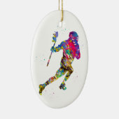 Lacrosse speler keramisch ornament (Rechts)