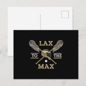 Lacrosse speler Lax naar de Max Stick Grappig cade Briefkaart (Voorkant / Achterkant)