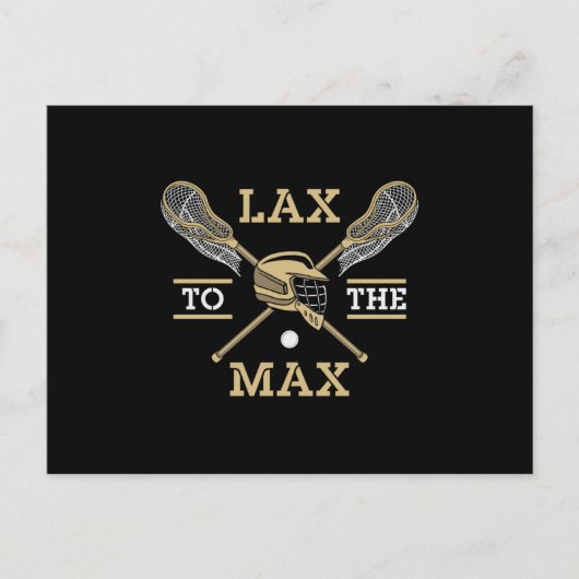 Lacrosse speler Lax naar de Max Stick Grappig cade Briefkaart (Voorkant)