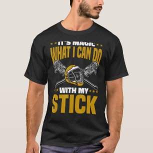 Lacrosse speler Lax Sport Wat ik kan doen met mijn T-shirt