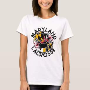 Lacrosse Speler Maryland Vlag Crap Lax Lacrosse St T-shirt