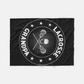 Lacrosse Speler Opa - Lacrosse Opa Fleece Deken (Voorkant (Horizontaal))
