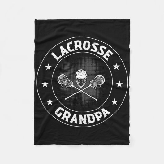 Lacrosse Speler Opa - Lacrosse Opa Fleece Deken (Voorkant)