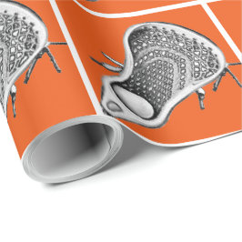 Lacrosse Speler Oranje Gift Cadeaupapier