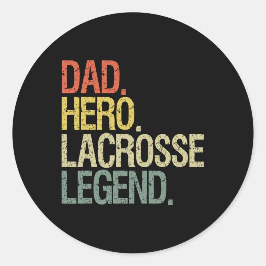 Lacrosse speler Pa Ronde Sticker (Voorkant)