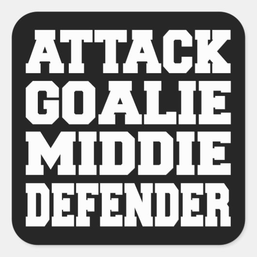 Lacrosse speler Posities sticker (Voorkant)