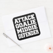 Lacrosse speler Posities sticker (Envelop)