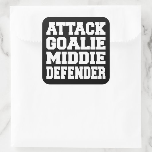 Lacrosse speler Posities sticker (Tas)