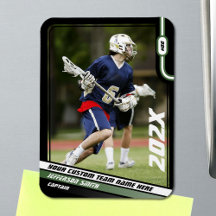 Lacrosse Speler Ruilkaart in Zwart Groen