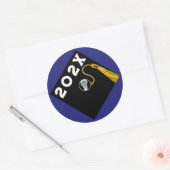 Lacrosse Speler Senior Night 2025 Ronde Sticker (Envelop)