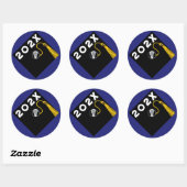 Lacrosse Speler Senior Night 2025 Ronde Sticker (Vel)