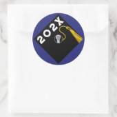 Lacrosse Speler Senior Night 2025 Ronde Sticker (Tas)