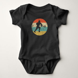 Lacrosse Speler Silhouette Retro Sport Romper