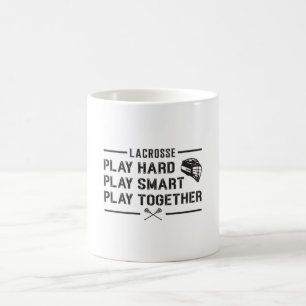 Lacrosse Speler Spelen Hard Spelen Smart Team Gift Koffiemok