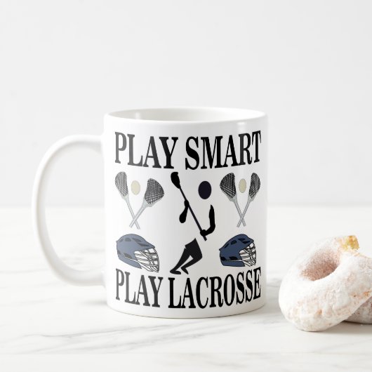 Lacrosse Speler Sport Koffiemok (Met donut)