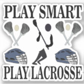 Lacrosse Speler Sport Sticker (Voorkant)