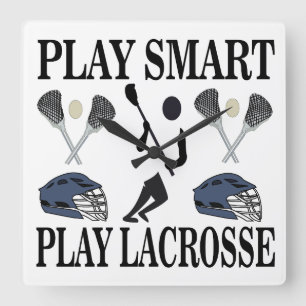 Lacrosse Speler Sporten Vierkante Klok