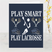 Lacrosse Speler Sportgroet Kaart (Gele Bloem)